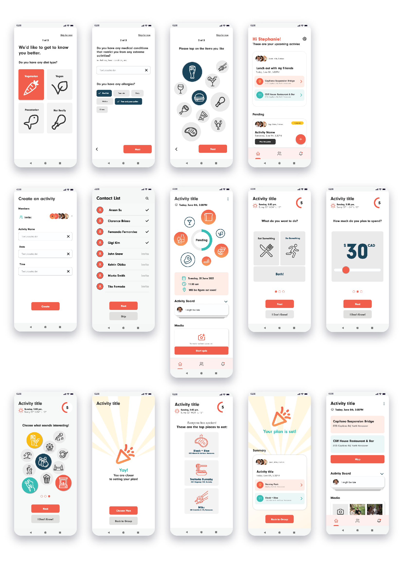 High-Fidelity Wireframes